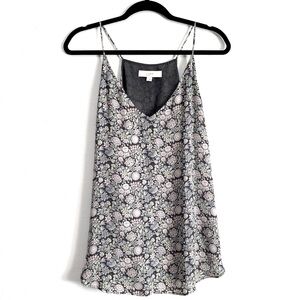 LOFT Floral Print V-Neck Chiffon Camisole